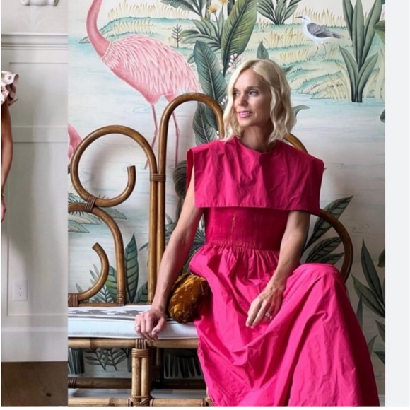 Antonio Melani.x Jennifer Sumko Rachel Shirred Taffeta A-Line Capelet Midi Dress - Picture 3 of 11